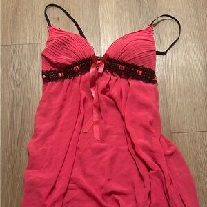 pink y2k lingerie top